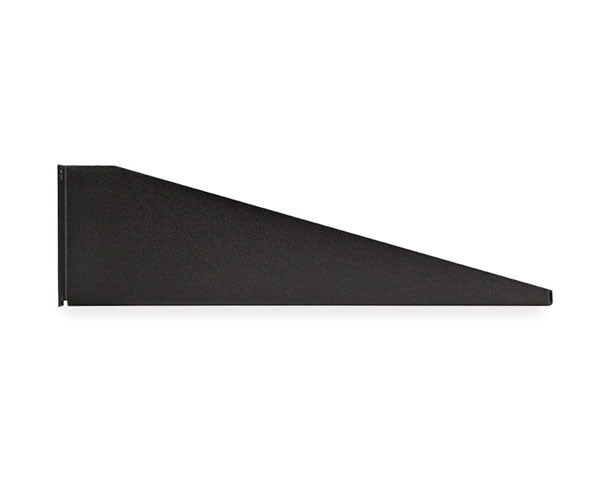 Black 2U Eco Shelf with a distinctive triangular edge design