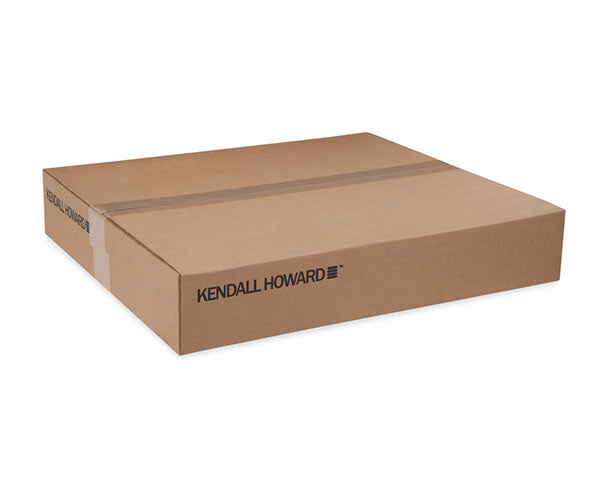 Packaging box for 2U 4-point adjustable shelf with Kenyon branding