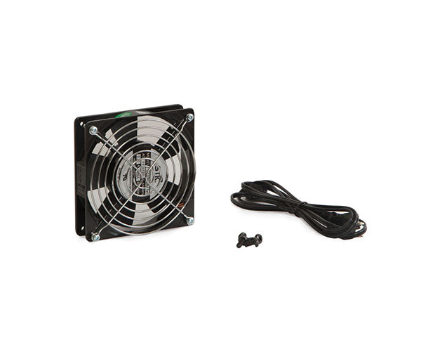 Cooling fan assembly kit for a rack with power cable