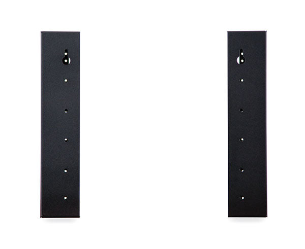 Pair of 8U Wall Mount Rack's side mounts with perforations for installation