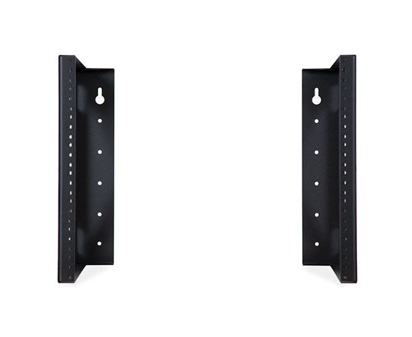 Isolated view of the 8U Wall Mount Rack's mounting brackets against a white background