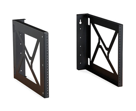 Front view of the 8U Wall Mount Rack with multiple mounting holes