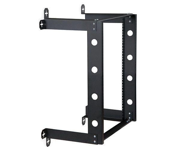 12U V-Line Wall Mount Rack showing the mounting hole alignment