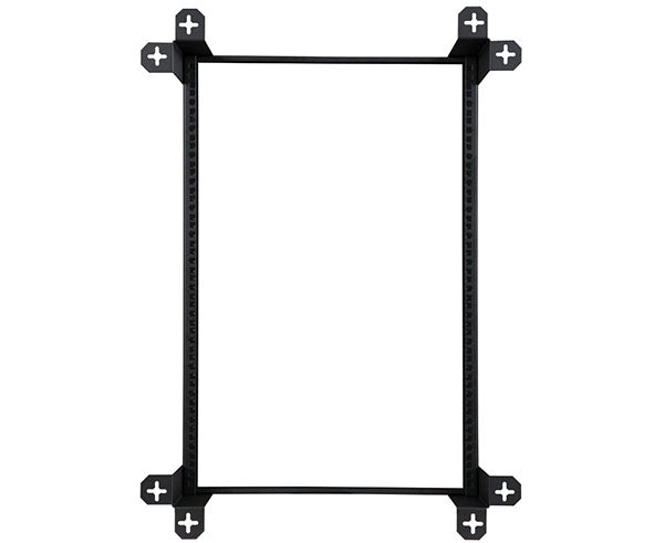 Rear view of the 16U V-Line Wall Mount Rack with four support bars