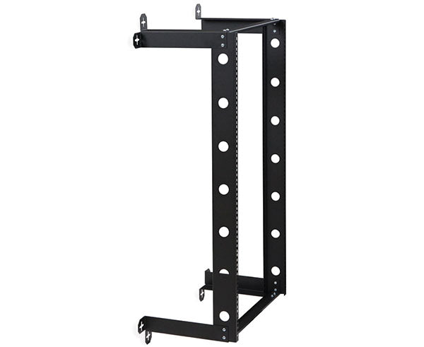 Side view of the 21U V-Line Wall Mount Rack showing mounting holes