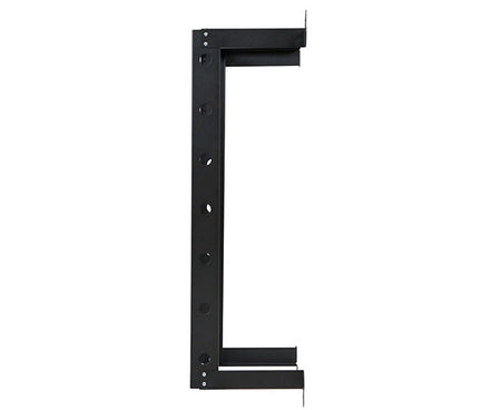 Close-up of the 21U V-Line Wall Mount Rack's shelf with mounting holes