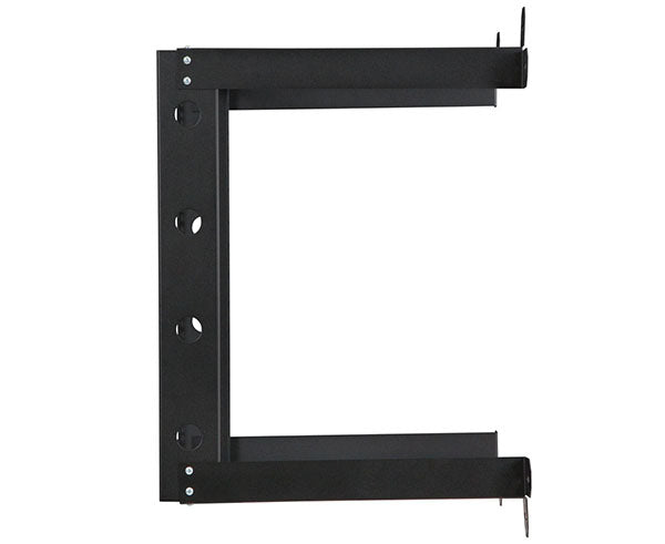 Side view of the 12U V-Line Wall Mount Rack showcasing the shelf with mounting holes