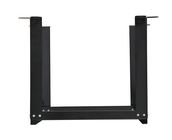 Angled view of the 12U V-Line Wall Mount Rack with its sturdy dual-leg support