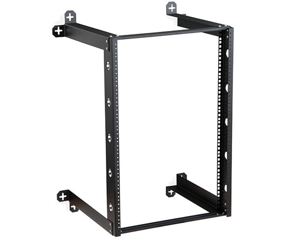 16U V-Line Wall Mount Rack featuring support bars