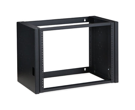 Close-up of the single shelf feature in the 8U Pivot Frame Wall Mount Rack