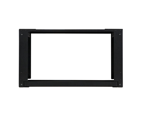 Frontal view of the 8U Pivot Frame Wall Mount Rack with a white background