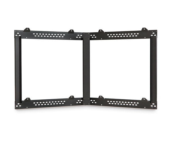 12U corner wall mount frame with perforations for equipment installation