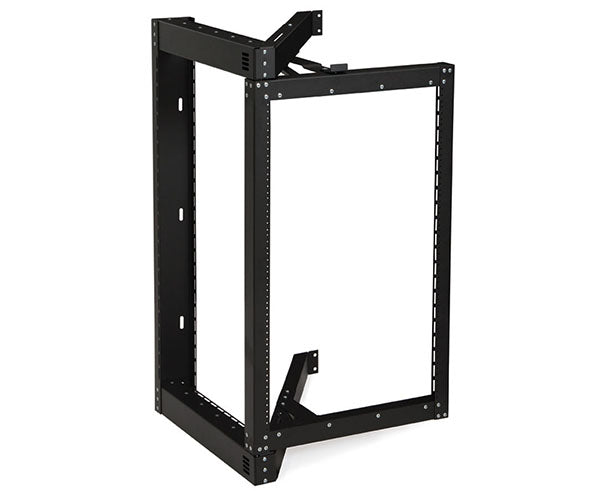 Front view of the 18U Phantom Class® Open Frame Swing-Out Rack