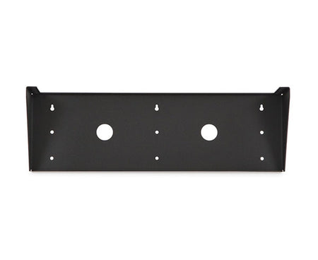 A 3U Cage Nut V-Rack in black metal with mounting holes
