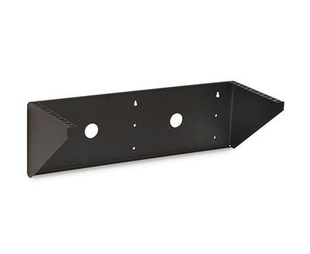 4U Cage Nut V-Rack made of black metal with mounting holes