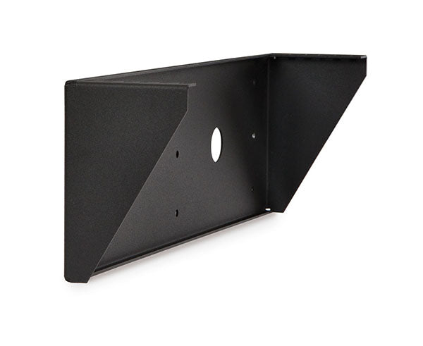 2U V-Rack with a pre-drilled hole for cable management or device mounting