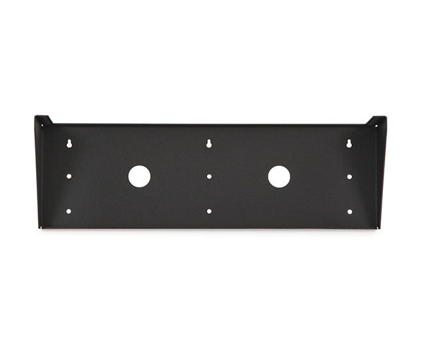 Top view of the 2U black V-Rack illustrating the dual hole pattern