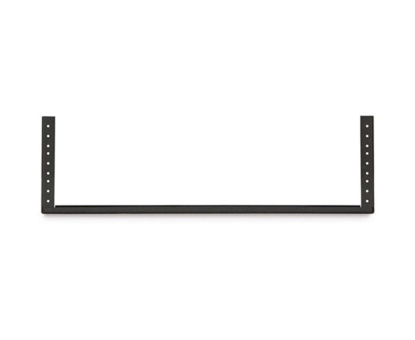 3U 10-32 Tapped V-Rack with a sturdy metal bar for equipment support
