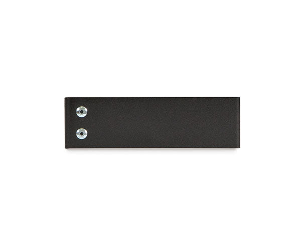 1U 10-32 Tapped Patch Panel Bracket in black with visible rivets