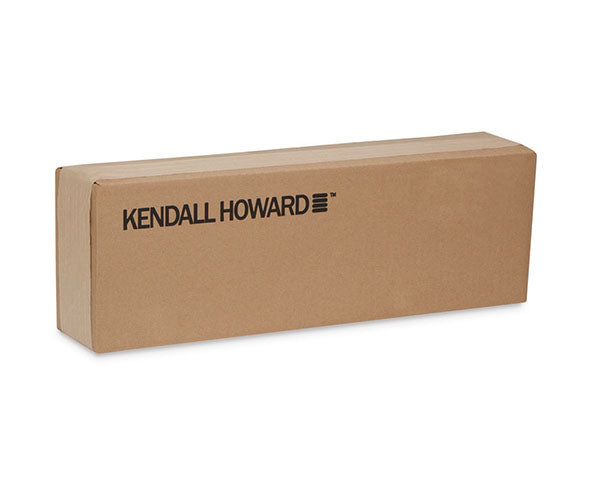 Packaging box labeled Kendall Howard for a 2U 10-32 tapped patch panel bracket