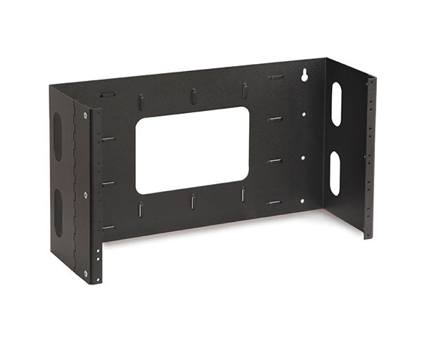 6U 10-32 tapped patch panel bracket with closed hinge