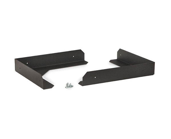Wall mount security lockbox bracket kit with metal fixtures and installation screws