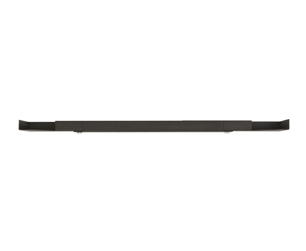 Black network rack arm with attached metal support bar