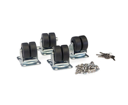 Set of four caster wheels for the 8U Compact Series SOHO rack