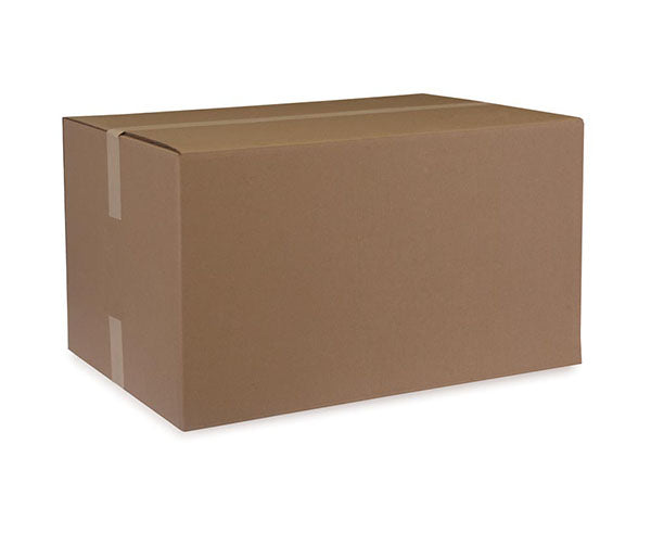 Brown cardboard packaging for 8U Compact Series SOHO server rack