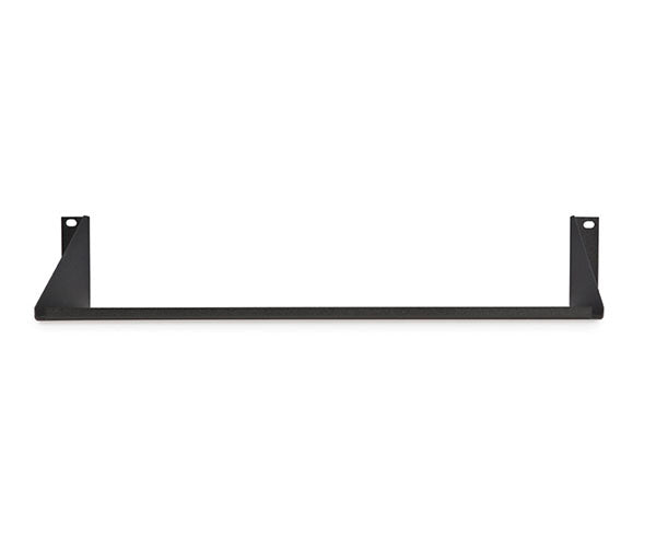 Rear view of the 2U 12" Economy Rack Shelf with support bar
