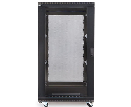 22U LINIER server cabinet with mesh door and wheels