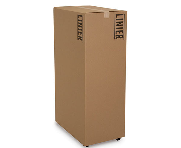 Packaging box for the 37U LINIER server cabinet with product labeling