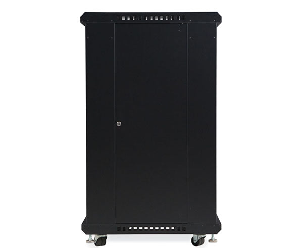22U LINIER server cabinet with glass door and caster wheels