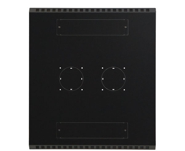 Top panel of a 22U LINIER server cabinet showing fan cut outs