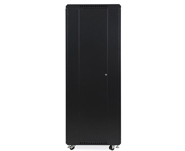 Mobile 37U LINIER server cabinet with casters for easy relocation