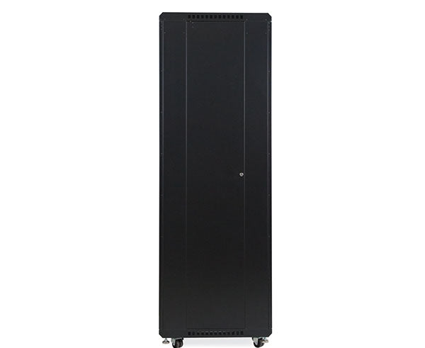 Side view of the 42U LINIER server cabinet with wheels