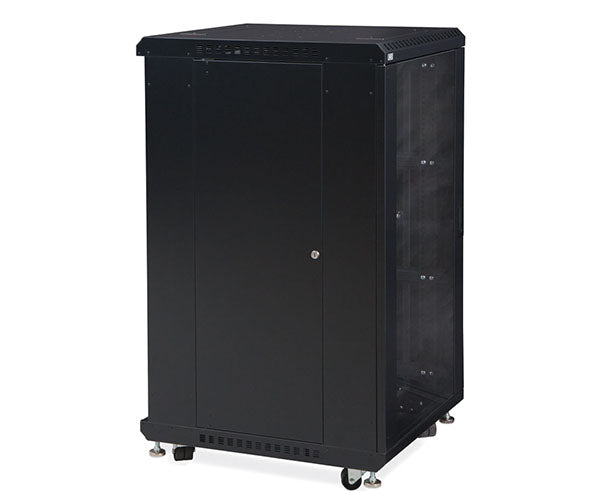 Side view of the 22U LINIER server cabinet with solid side panel