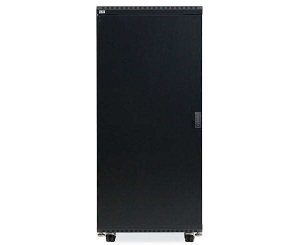 27U LINIER server cabinet with solid door and caster wheels