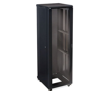 42U LINIER server cabinet with glass door and caster wheels
