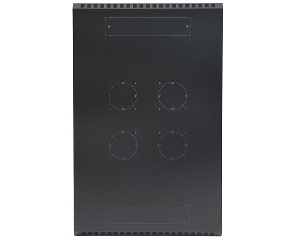 Top panel of the 27U LINIER server cabinet with glass doors and ventilation holes