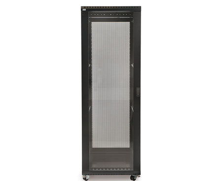 Interior view of the 37U LINIER server cabinet with glass door