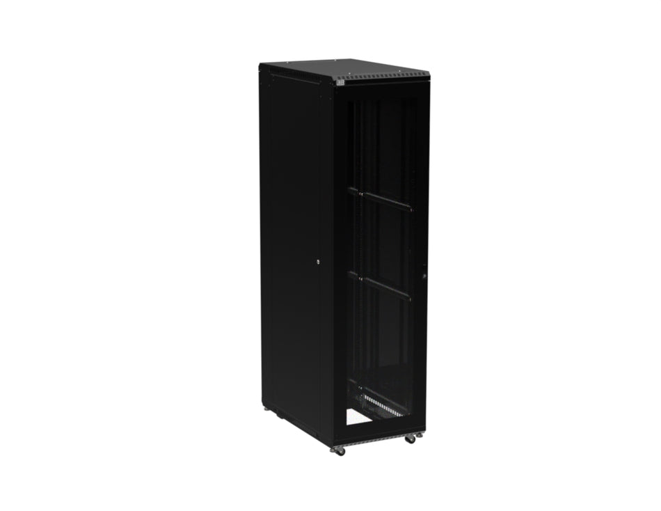 45U LINIER® Server Cabinet - Glass/Glass Doors - 36" Depth