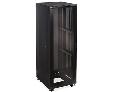 Interior view of the 37U LINIER® Server Cabinet with adjustable rails