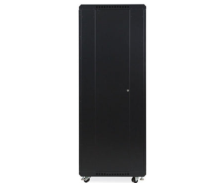 The 37U LINIER® Server Cabinet with solid side panel and caster wheels for mobility
