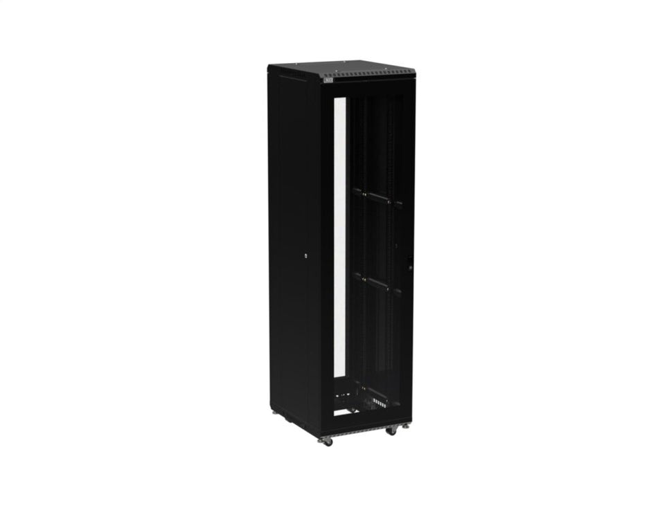 45U LINIER® Server Cabinet - Glass/Glass Doors - 24" Depth