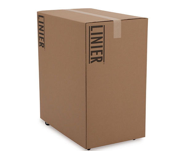 Packaging view of the 22U LINIER Server Cabinet with solid and vented doors, 36 inches deep