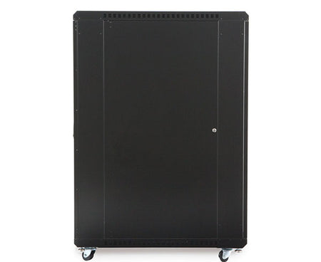 27U LINIER server cabinet on wheels presented on a white background