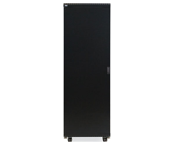 37U LINIER server cabinet with solid door and caster wheels