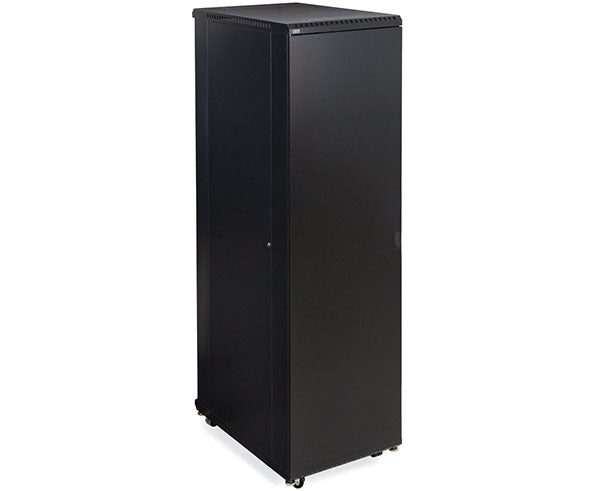 42U LINIER server cabinet with solid doors and caster wheels