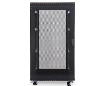 22U LINIER server cabinet with vented doors and a lock